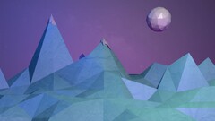 low poly digital art 3d Mountains abstract