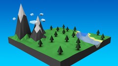 low poly digital art cgi nature abstract 3D Abstract