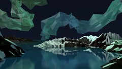 low poly nature digital art