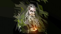 low poly pipes wizard the lord of the rings fantasy art artwork