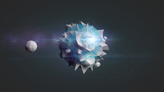 low poly planet space art digital art