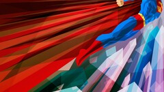 low poly superman digital art