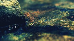 macro water nature stones