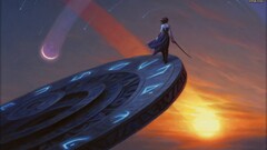 magic: the gathering fantasy art girls with swords sword sky