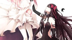 mahou shoujo madoka magica kaname madoka akemi homura feathers