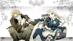 Manga anime boys gun knife anime girls