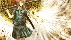 Manga anime girls red eyes glowing eyes Anime