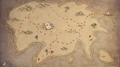 Map Treasure artwork Beige