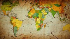 Map world map colorful