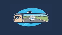 mario kart Blue Shell rearview mirror Minimalism video games