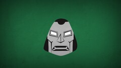 marvel comics dr doom villains blo0p Minimalism green background