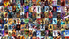 marvel comics hero collage artwork superhero