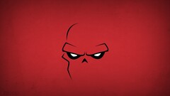 marvel comics villains Minimalism blo0p red background