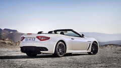 Maserati GranCabrio numbers white cars vehicle Car