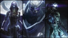 mass effect garrus vakarian Legion collage Tali'Zorah
