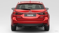 mazda 6 red cars vehicle Mazda Car rear view watermarked