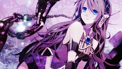 megurine luka anime girls Anime blue eyes purple hair chains