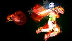 Men digital art Simple Background black background jumping hat