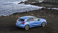 Mercedes A-class Car blue cars numbers vehicle coast