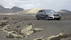 Mercedes A-class silver cars landscape desert Car vehicle