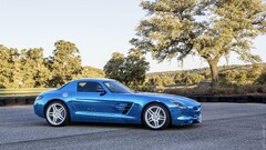 mercedes sls blue cars Car vehicle Mercedes-Benz