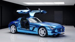 mercedes sls Car blue cars vehicle Mercedes-Benz