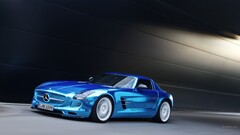mercedes sls Car blue cars vehicle Mercedes-Benz