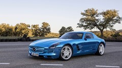 mercedes sls Car coupe blue cars