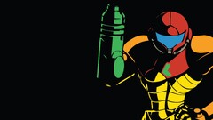 metroid nintendo armor black background simple power suit