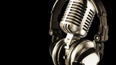 microphone headphones Music Simple Background