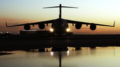 military aircraft airplane jets C-17 Globmaster silhouette