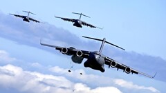 military aircraft airplane jets sky Boeing C-17 Globemaster III