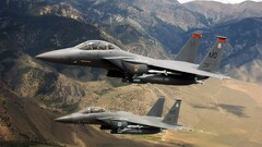 military aircraft airplane jets sky f-15 eagle air force