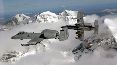 military aircraft airplane jets sky military Aircraft snowy peak