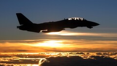 military aircraft airplane jets sky silhouette clouds sunlight