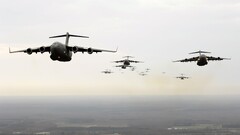 military aircraft airplane sky jets Boeing C-17 Globemaster III