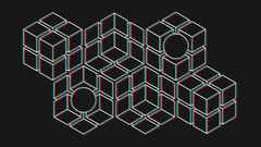 Minimalism 3d Cube digital art 3D Blocks Simple Background