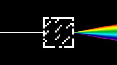 Minimalism black glass rainbows pink floyd digital art