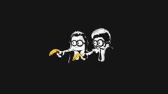 Minimalism black minions Pulp Fiction bananas parody mix up