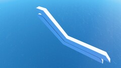 Minimalism blue digital art