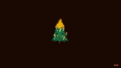 Minimalism Christmas christmas tree fire Simple Background Trees