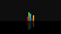 Minimalism colorful reflection digital art