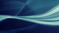 Minimalism digital art blue background waveforms shapes blue