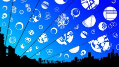 Minimalism digital art cityscape abstract sky space art Space