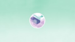 Minimalism digital art Simple Background gradient circle cyan