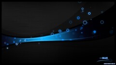 Minimalism digital art waves circle blue shapes abstract lines