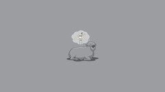Minimalism drawing digital art humor Simple Background sheep Men