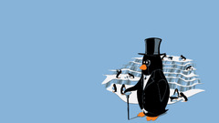 Minimalism humor penguin Animals artwork Simple Background