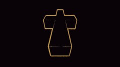 Minimalism justice musician cross Beige black background