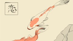 Minimalism koi artwork